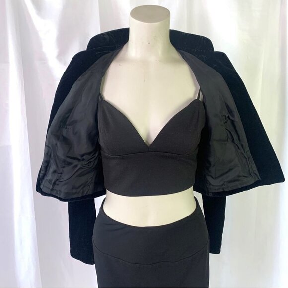 SALZBURGER TRACHTEN  AUS ÖSTERREICH VON WENGER VELVET BLACK BLAZER MADE AUSTRIA - Picture 8 of 14